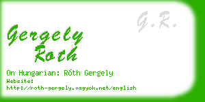 gergely roth business card